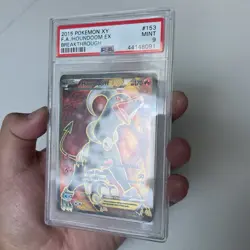2015 POKEMON XY BREAKTHROUGH #153 FULL ART/HOUNDOOM EX PSA 9 - READ DESCRIPTION - Image 4