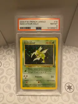 Pokemon TCG 2000 Insecateur/Scyther Jungle Set Unlimited 10/64 French PSA 8 - Image 1