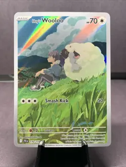 Pokemon TCG Hop's Wooloo 170/159 Sv09: Journey Together Full Art Holo NM - Image 1