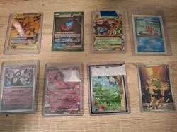 8 Pokemon Card Lot Mewtwo, pikachu, zekrom, munkidori venusaur, magikarp, phanpy - Image 1