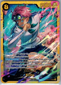 Koby OP11-119 SEC English A Fist of Divine Speed - One Piece Card - NM - Image 1