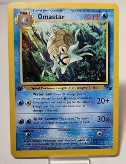 Omastar 40/62 Uncommon Fossil 1st Edition Non Holo Pokemon Card - Image 1