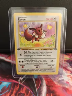 Pokemon Card - Eevee 51/64 (1st Edition) - Jungle - NM {461} - Image 1