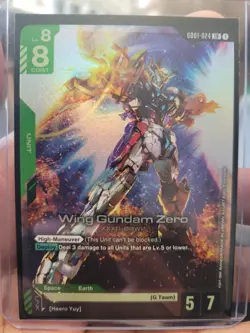 Wing Gundam Zero GD01-024 Newtype Rising Gundam Card Game TCG - NM LR Foil - Image 1