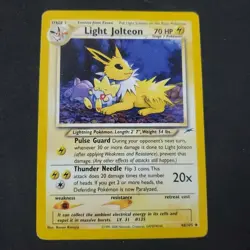 Pokemon TCG Light Jolteon Neo Destiny Card 48/105 Unlimited LP/MP - Image 1