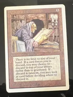 Magic the Gathering MTG Unlimited Library of Leng LP+ (Beta Bob) - Image 1