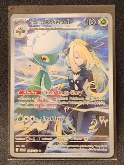 Pokemon TCG Cynthia's Roserade Holo Card 184/182 Sv10: Destined Rivals MINT - Image 1