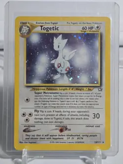 Pokemon TCG Togetic 16/111 Neo Genesis Holo Swirl NEAR MINT - Image 1