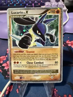Pokemon Lucario lv.X DP12 Diamond and Pearl Black Star Promo Holo 2007 - Image 1