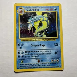 1999 Pokemon Gyarados Base Set Holo Rare 006/102 LP WOTC MP Pokemon TCG - Image 1