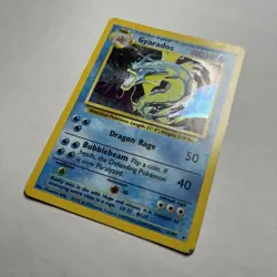 1999 Pokemon Gyarados Base Set Holo Rare 006/102 LP WOTC MP Pokemon TCG - Image 3