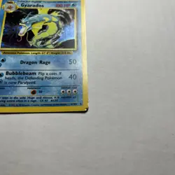 1999 Pokemon Gyarados Base Set Holo Rare 006/102 LP WOTC MP Pokemon TCG - Image 4