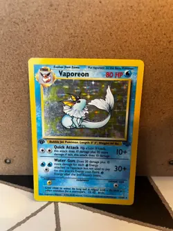 1999 Pokemon Jungle 1st Edition #12 Vaporeon HOLO RARE - Image 1