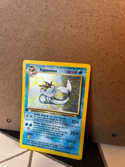 1999 Pokemon Jungle 1st Edition #12 Vaporeon HOLO RARE - Image 3