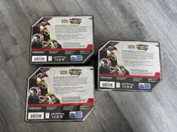 3 x Pokemon TCG Scarlet & Violet Paldean Fates Iron Treads EX Tin Sealed NEW - Image 2