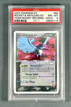 2004 Pokemon Rocket's Articuno ex EX Team Rocket Returns HOLO #96 PSA 8 NM-MT - Image 1