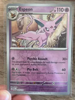 Pokemon TCG: Prismatic Evolutions - Espeon (Master Ball) 33/131 English Holo - Image 1