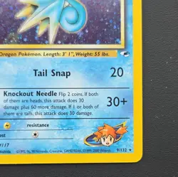 2000 Pokemon TCG - Misty's Seadra 9/132 - Gym Heroes Unlimited - Holo Rare NM - Image 3