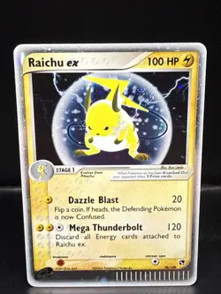 Pokemon Raichu ex 98/100 Sandstorm Holo Swirl - Image 1