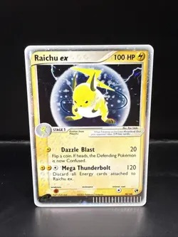 Pokemon Raichu ex 98/100 Sandstorm Holo Swirl - Image 2