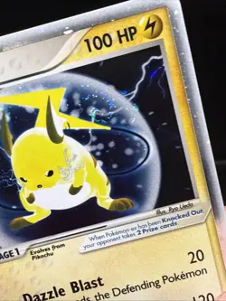 Pokemon Raichu ex 98/100 Sandstorm Holo Swirl - Image 4