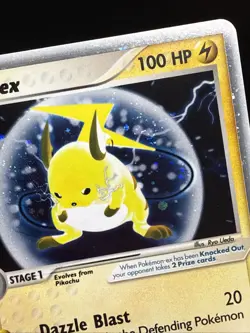 Pokemon Raichu ex 98/100 Sandstorm Holo Swirl - Image 5