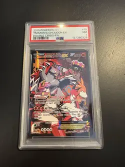Pokemon Team Magma's Groudon EX Double Crisis Full Art #15 PSA 7 - Image 1