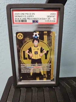PSA 10 Monkey D Luffy BVB X ONE Piece Match Day Promo 2025 ST13-003 Foil - Image 1