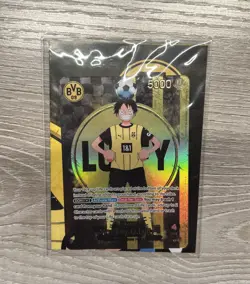 One Piece Card Monkey D Luffy BVB Borussia Dortmund Promo ST13-003 English - Image 1