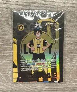 One Piece Card Monkey D Luffy BVB Borussia Dortmund Promo ST13-003 English - Image 1