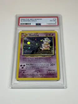 Vintage Pokemon Card TCG Slowking Neo Genesis Holo Rare Card 14/111 PSA 6 SWIRL - Image 1