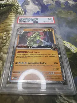 2025 POKEMON DRI EN-DESTINED RIVALS #096 TEAM ROCKET'S TYRANITAR PSA 9 - Image 3
