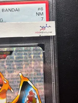 PSA7 Charizard File No. 006 Carddass Vending Green 1996 Prism Pokemon Card F/S - Image 4