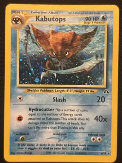 Pokemon TCG Kabutops Neo Discovery Holo Card 6/75 Unlimited Rare, LP - Image 1