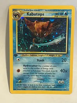 Kabutops 1st Edition 6/75 Neo Discovery Holo Pokemon Card LP-NM SWIRL 🍥 - Image 1