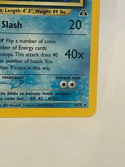 Kabutops 1st Edition 6/75 Neo Discovery Holo Pokemon Card LP-NM SWIRL 🍥 - Image 5