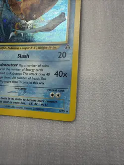 Kabutops 6/75 Neo Discovery Unlimited Holo Pokemon LP - Image 3