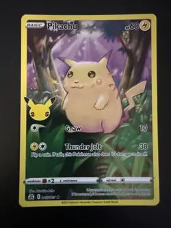 Pokemon Pikachu TCG Full Art Celebrations Card 5/25. #1 - Image 1