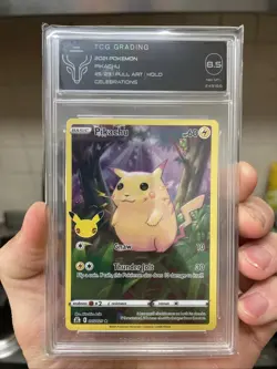 Pikachu 5/25 Full Art Holo Pokemon Celebrations 25th Anniversary TCG Card 8.5 - Image 1