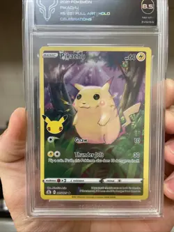Pikachu 5/25 Full Art Holo Pokemon Celebrations 25th Anniversary TCG Card 8.5 - Image 5