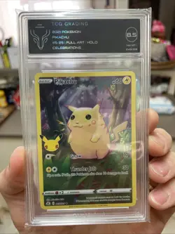 Pikachu 5/25 Full Art Holo Pokemon Celebrations 25th Anniversary TCG Card 8.5 - Image 3