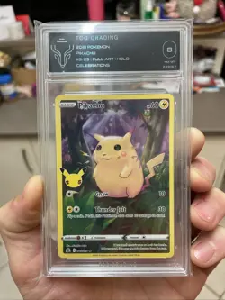 Pikachu 5/25 Full Art Holo Pokemon Celebrations 25th Anniversary TCG Card 8 NM - Image 3