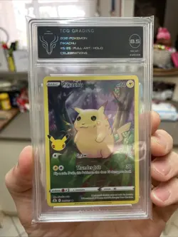 Pikachu 5/25 Full Art Holo Pokemon Celebrations 25th Anniversary TCG Card 8.5 - Image 2