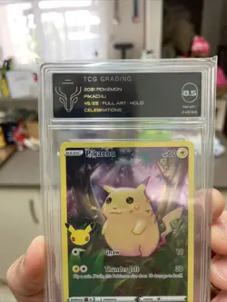 Pikachu 5/25 Full Art Holo Pokemon Celebrations 25th Anniversary TCG Card 8.5 - Image 5