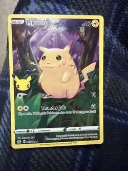 Pikachu 5/25, NM Full Art Holo, Pokemon Celebrations 25th Anniversary TCG Card - Image 1