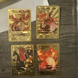 Charizard V Max Gold Foil Fan Custom Pokemon Card 3 Pack Lot Black Red Purple - Image 1