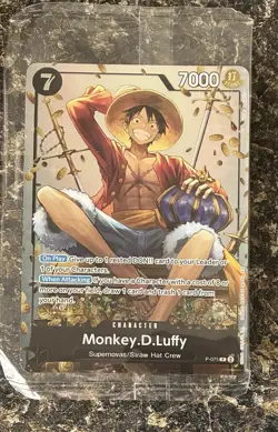 P-075 Monkey.D.Luffy Promo Card TS-02 Tin Set 02 ENGLISH SEALED IN HAND w/ Tin - Image 2