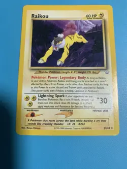 Pokemon TCG Raikou Neo Revelation Card 22/64 Unlimited Rare - Image 1