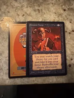 Demonic Tutor Revised Edition Regular playtest art card - Image 1