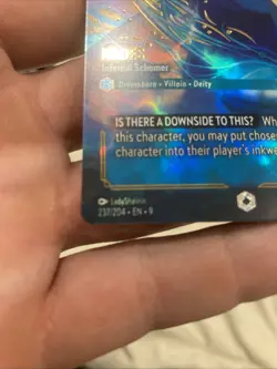 Disney Lorcana TCG Enchanted Hades Infernal Schemer Full Art Rare Card 237/204 - Image 2